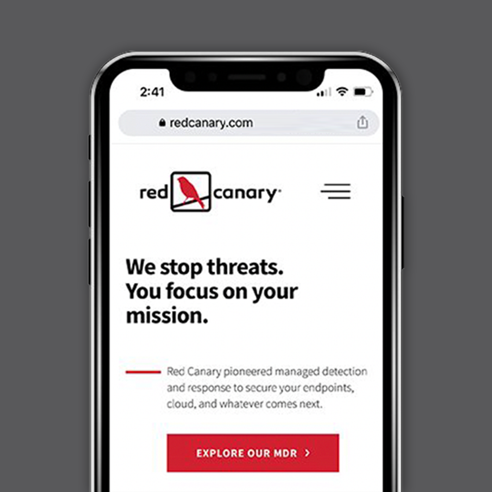 Preview of Red Canary mobile site redesign