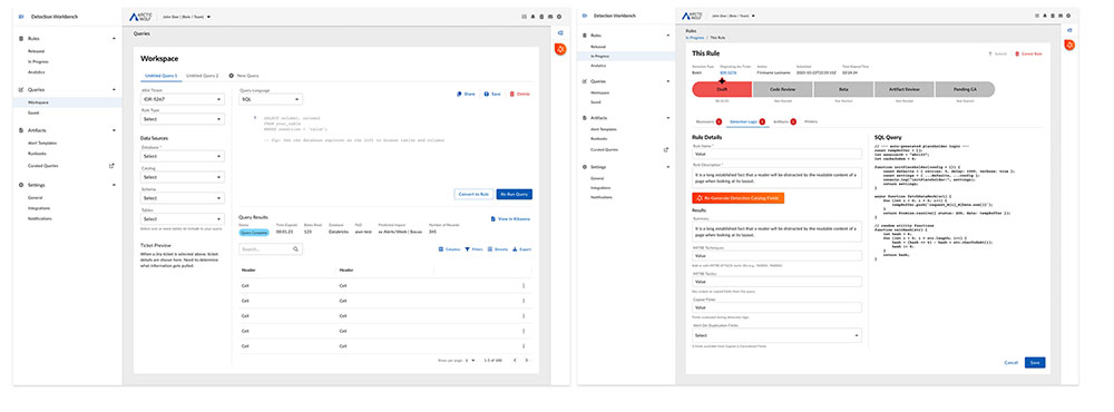 Detection Workbench — concurrent pipeline stages and rule workspace